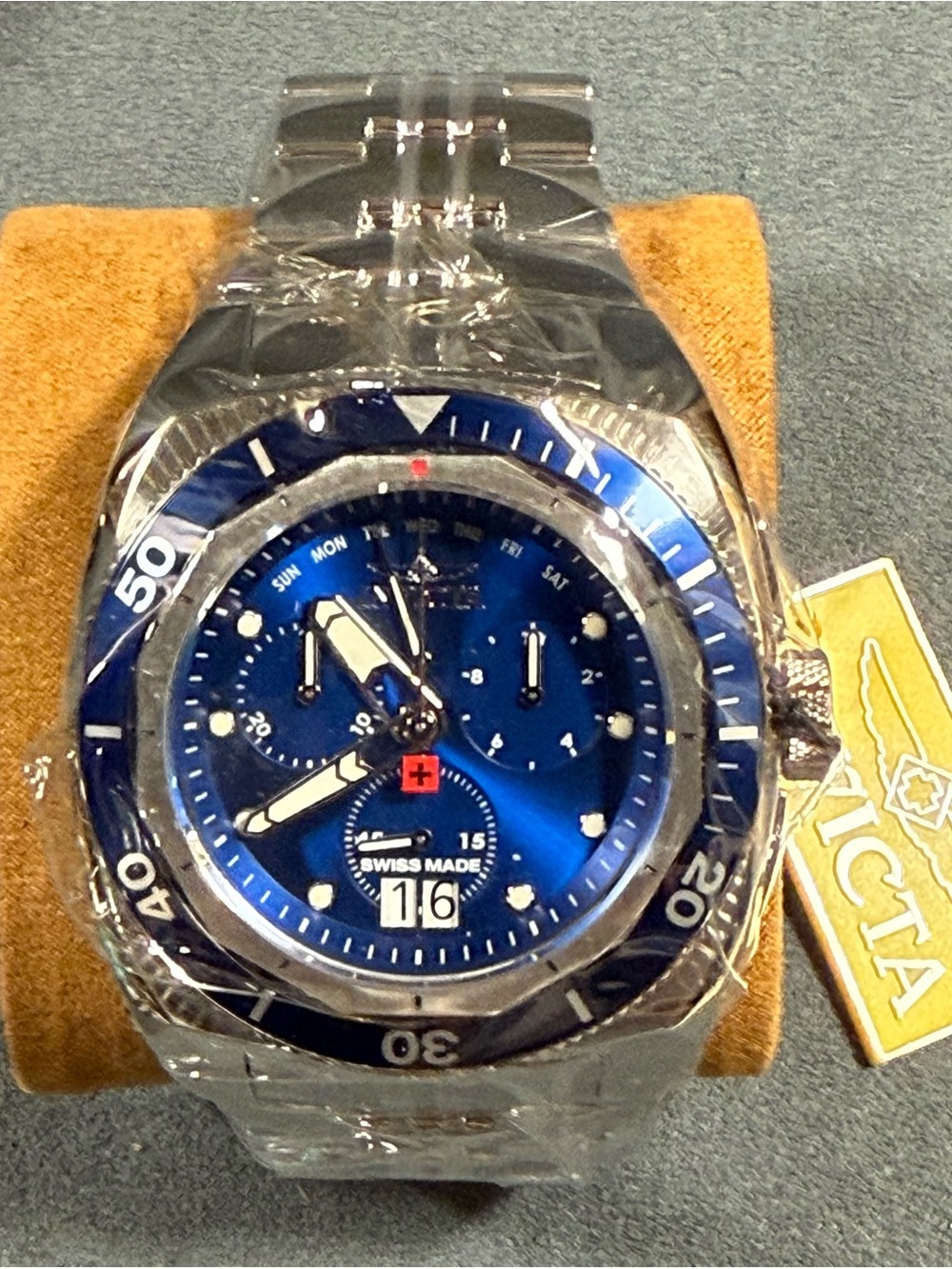 Invicta 44759 Blue Dial Stainless Steel Chronograph Watch